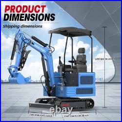 1.8Ton Mini Excavator Crawler Tracked Kubota Twin cylinder Diesel USA STOCK EPA
