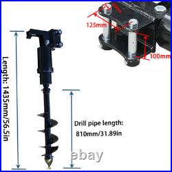 1.8Ton Mini Excavator Hydraulic Auger Drill 8inch Drill Diameter with Hoses New