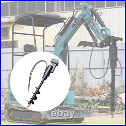 1.8Ton Mini Excavator Hydraulic Auger Drill 8inch Drill Diameter with Hoses New