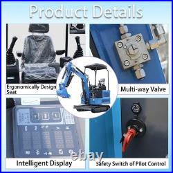 1.8Ton Mini Excavator KUBOTA Diesel Engine 4000lbs Twin Cylinder Pilot System US