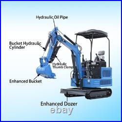 1.8Ton Mini Excavator KUBOTA Diesel Engine 4000lbs Twin Cylinder Pilot System US