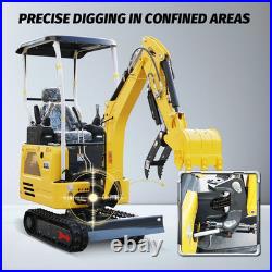1.8Ton Mini Excavator Kubota Engine Side Swing & Extendable Tracks US Warehouse