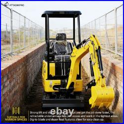 1.8Ton Mini Excavator Kubota Engine Side Swing & Extendable Tracks US Warehouse