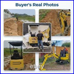 1.8Ton Mini Excavator Kubota Engine Side Swing & Extendable Tracks US Warehouse