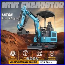 1.8Ton Mini Excavator Pilot System Hydraulic Diggers CA TX IL VA Pick Up USA New 1.8Ton Mini Excavator Pilot System Hydraulic Diggers CA TX IL VA Pick Up USA New
