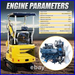 1.8Ton Mini Excavator Side Swing Kubota Diesel Tracked Digger with 5 Attachments