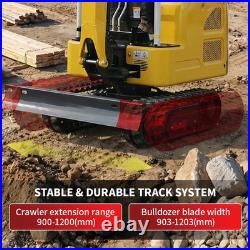 1.8Ton Mini Excavator Side Swing Kubota Diesel Tracked Digger with 5 Attachments