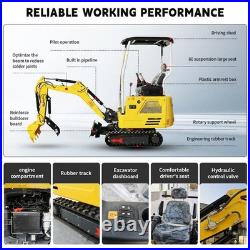 1.8Ton Mini Excavator Side Swing Kubota Diesel Tracked Digger with 5 Attachments