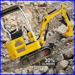 1.8Ton Mini Excavator Side Swing Kubota Diesel Tracked Digger with 5 Attachments