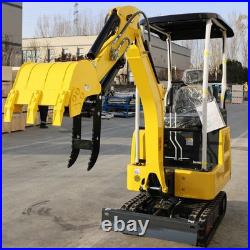 1.8Ton Mini Excavator Side Swing Kubota Diesel Tracked Digger with 5 Attachments
