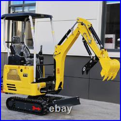 1.8Ton Mini Excavator Side Swing Kubota Diesel Tracked Digger with 5 Attachments