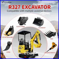 1.8Ton Mini Excavator Side Swing Kubota Diesel Tracked Digger with 5 Attachments