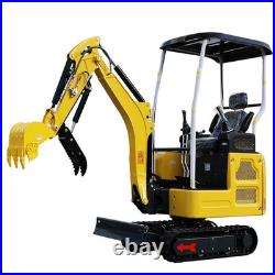 1.8Ton Mini Excavator Side Swing Kubota Diesel Tracked Digger with 5 Attachments