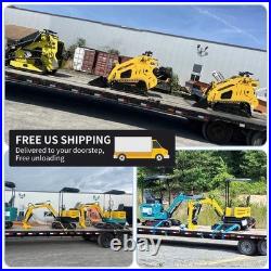 1.8Ton Mini Excavator Side Swing Kubota Diesel Tracked Digger with 5 Attachments
