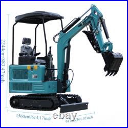 1.8 Ton Mini Excavator Digger Hydraulic Thumb KUBOTA Diesel, EPA Certified USA