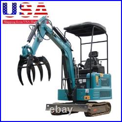 1.8 Ton Mini Excavator Digger Hydraulic Thumb KUBOTA Diesel with Grapple