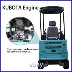 1.8 Ton Mini Excavator Digger Hydraulic Thumb KUBOTA Diesel with Grapple