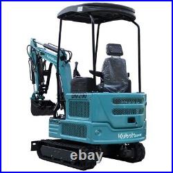 1.8 Ton Mini Excavator Digger Tracked Hydraulic Thumb Pioneer Kubota Diesel EPA