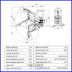 1.8 Ton Mini Excavator Digger Tracked Hydraulic Thumb Pioneer Kubota Diesel EPA