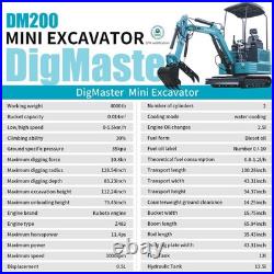 1.8 Ton Mini Excavator Kubota Diesel Engine Fully hydraulic control syst