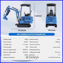 1.8 Ton Mini Excavator Kubota Diesel Pilot Digger Auger Quick Hitch Attachments