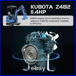 1.8 Ton Mini Excavator Kubota Diesel Pilot Digger Auger Quick Hitch Attachments