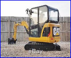 1 Owner 2012 Caterpillar 301.8C Mini Track Excavator Cab Heat CAT Blade Backhoe
