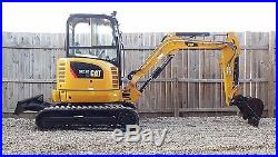 1 Owner 2013 Caterpillar 302.7D CR Mini Track Excavator Cab Heat CAT Backhoe