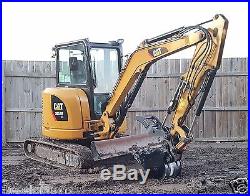 1 Owner 2013 Caterpillar 303.5E CR Mini Track Excavator Cab HEAT AC CAT Backhoe