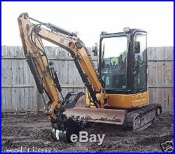 1 Owner 2013 Caterpillar 303.5E CR Mini Track Excavator Cab HEAT AC CAT Backhoe