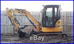 1 Owner 2013 Caterpillar 303.5E CR Mini Track Excavator Cab HEAT AC CAT Backhoe