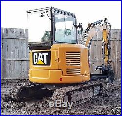 1 Owner 2013 Caterpillar 303.5E CR Mini Track Excavator Cab HEAT AC CAT Backhoe