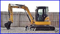 1 Owner 2013 Caterpillar 305.5E CR Mini Track Excavator Cab HEAT AC CAT Backhoe