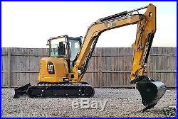 1 Owner 2013 Caterpillar 305.5E CR Mini Track Excavator Cab HEAT AC CAT Backhoe
