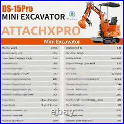 1 T Mini Excavator WithHydraulic Breaker Hammer 13.5HP EPA B&S Digger Unassembled