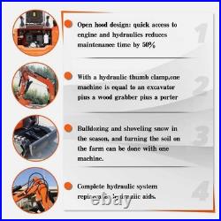 1 T Mini Excavator WithHydraulic Breaker Hammer 13.5HP EPA B&S Digger Unassembled