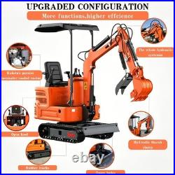1 T Mini Excavator WithHydraulic Breaker Hammer 13.5HP EPA B&S Digger Unassembled