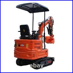 1 T Mini Excavator WithHydraulic Breaker Hammer 13.5HP EPA B&S Digger Unassembled