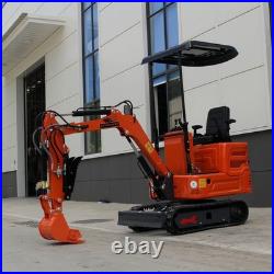 1 T Mini Excavator WithHydraulic Breaker Hammer 13.5HP EPA B&S Digger Unassembled