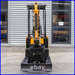 1 Ton 13.5HP Canopy Mini Hydraulic Excavator with 8Pcs Attachments Set in Stock