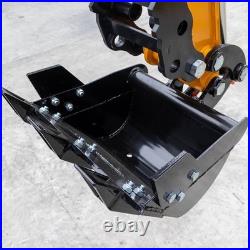 1 Ton 13.5HP Canopy Mini Hydraulic Excavator with 8Pcs Attachments Set in Stock