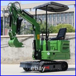 1 Ton B&S Gas Mini Excavator Tracked Crawler Digger 13.5 HP With Hydraulic Thumb