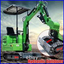 1 Ton B&S Gas Mini Excavator Tracked Crawler Digger 13.5 HP With Hydraulic Thumb