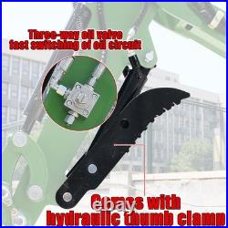 1 Ton B&S Gas Mini Excavator Tracked Crawler Digger 13.5 HP With Hydraulic Thumb