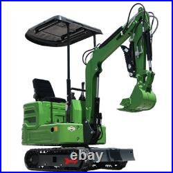1 Ton B&S Gas Mini Excavator Tracked Crawler Digger 13.5 HP With Hydraulic Thumb