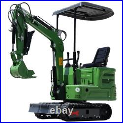 1 Ton B&S Gas Mini Excavator Tracked Crawler Digger 13.5 HP With Hydraulic Thumb