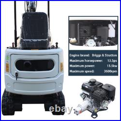 1 Ton Mini Excavator 13.5HP B&S Engine Track Digger FREE SHIPPING USA STOCK