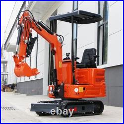 1 Ton Mini Excavator 13.5HP B&S Gas Engine Crawler Digger with Hydraulic Thumb