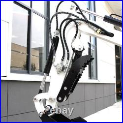 1 Ton Mini Excavator 13.5HP B&S Gas Engine, Hydraulic Thumb, Crawler Digger