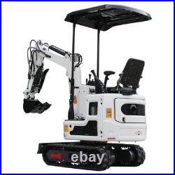 1 Ton Mini Excavator 13.5HP B&S Gas Engine, Hydraulic Thumb, Crawler Digger